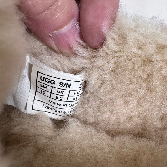 UGG AUSTRALIA Slippers 10 Ansley Slip On Dark Pink Shearling Lined Moccasin Cozy - Picture 11 of 11